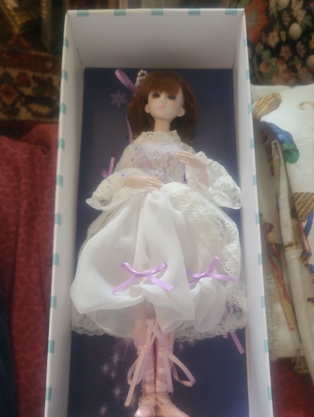Nutcracker Collectible Doll Claire Marie in White Dress with Pink Accents